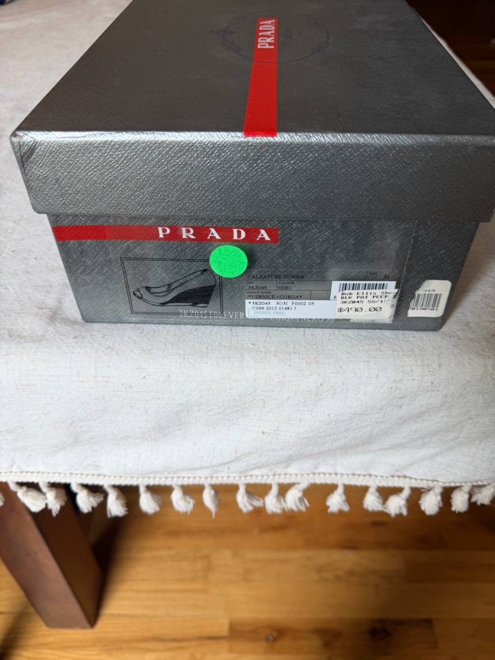 Prada Black Patent Peep-Toe Wedge Heels w/ original box - Picture 5 of 5